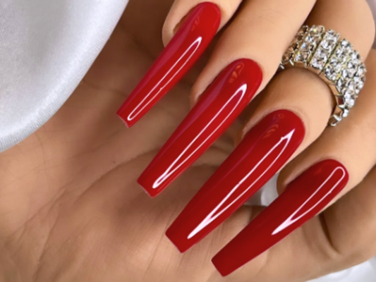 Red Press on Nails