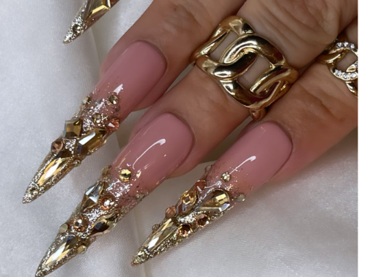 Gold Bling Press on Nails